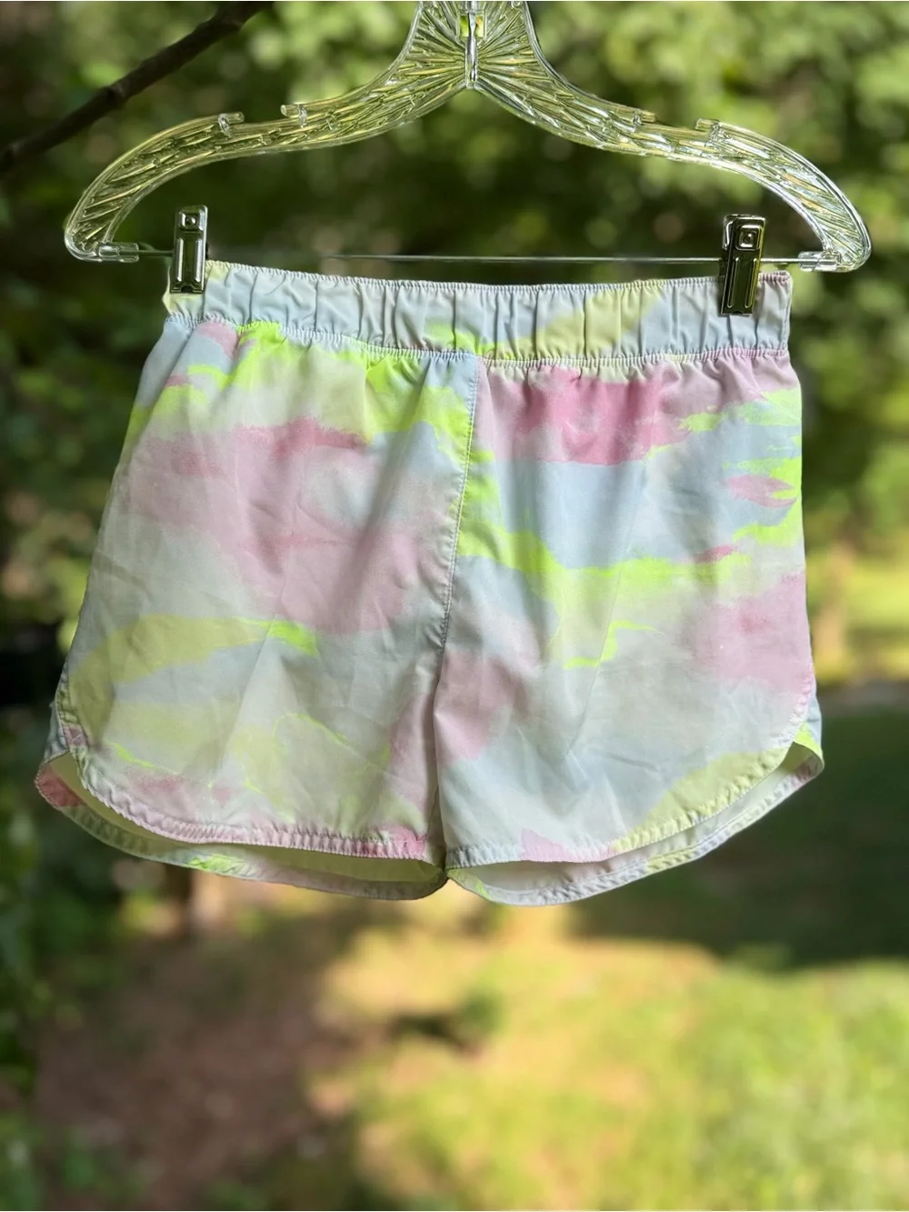 Old Navy Active Pastel Tie-Dye Dolphin Hem Shorts Size XXL